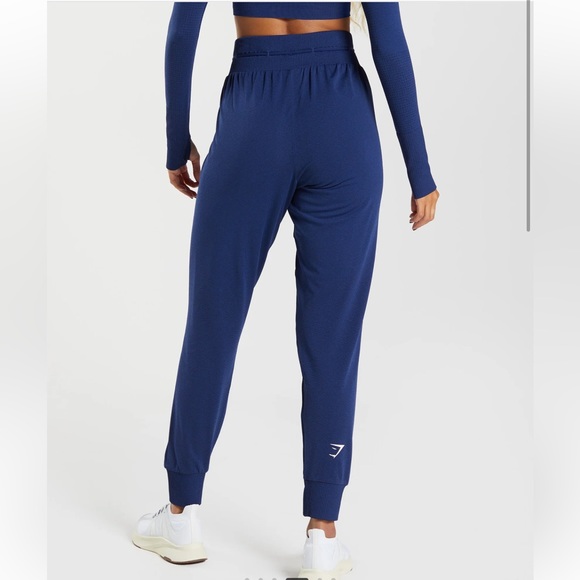 GYMSHARK Vital Seamless 2.0 Joggers Track Pants Navy Blue Women’s Size Small - Picture 4 of 16
